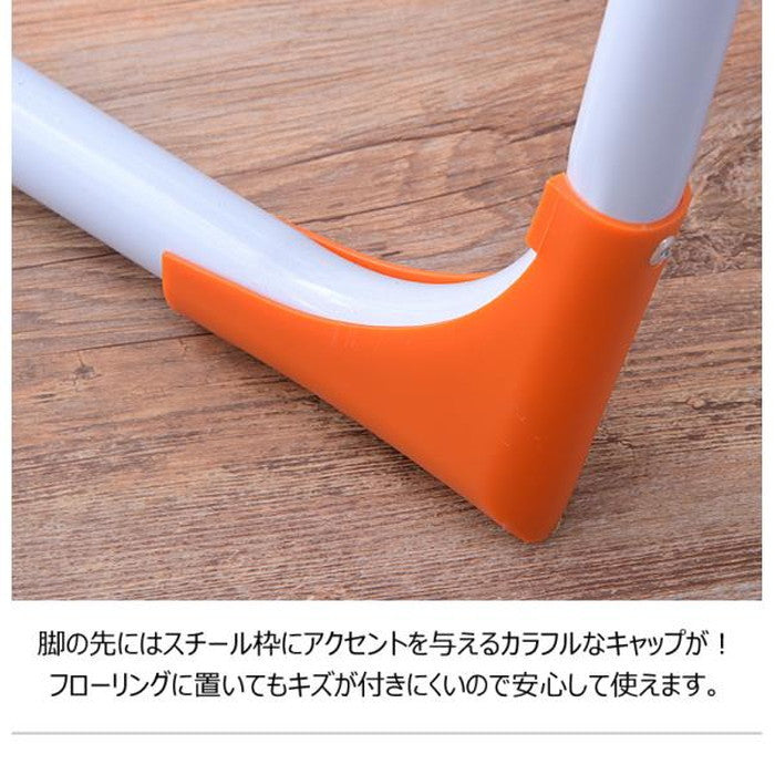 踏み台 ステップ台 グリーン オレンジ イエロー W39×D54×H76 脚立 折りたたみ 踏み台 2段 ステップ台 折り畳み 安全 丈夫 スリム 手すり付き 手すり 子供 子ども 洗面所 折り畳み おしゃれ トイレ 手洗い 洗車 軽量 軽い 収納 スチール キッズ グリーン オレンジ イエロー azu-lfs-007の画像