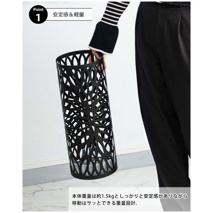 傘立て ブラック ホワイト φ19.5×H49  azu-lfs-184の画像