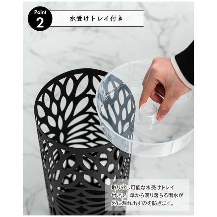 傘立て ブラック ホワイト φ19.5×H49  azu-lfs-184の画像