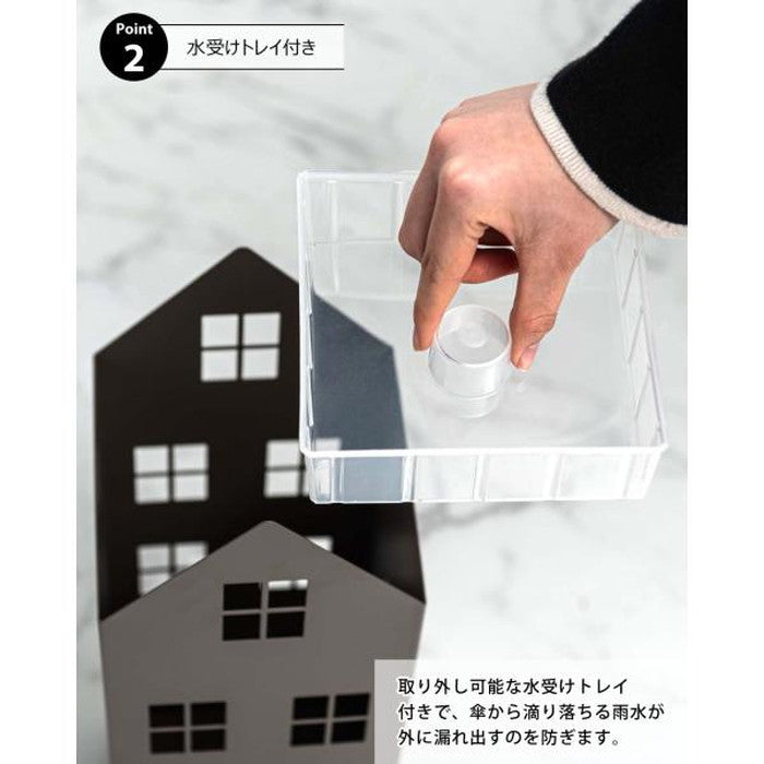 傘立て グレー ホワイト W15.5×D15.5×H49  azu-lfs-185の画像