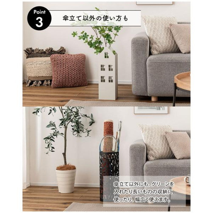 傘立て グレー ホワイト W15.5×D15.5×H49  azu-lfs-185の画像