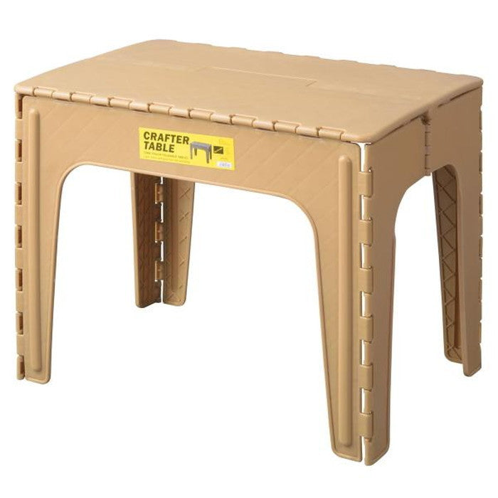 クラフターテーブル スクエア ブラック グリーン サンドベージュ W65×D45×H50 クラフターテーブル 机 折りたたみテーブル フォールディングテーブル スクエア 四角 アウトドア 屋外 野外 キャンプ BBQ ポリプロピレン 持ち運び コンパクト サンドベージュ グリーン カーキ ブラック azu-lfs-415の画像
