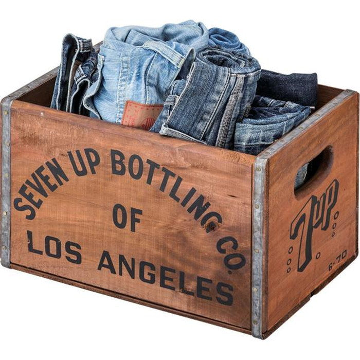 ウッドボックスM ブラウン W40×D27×H22.5  azu-lfs-477の画像