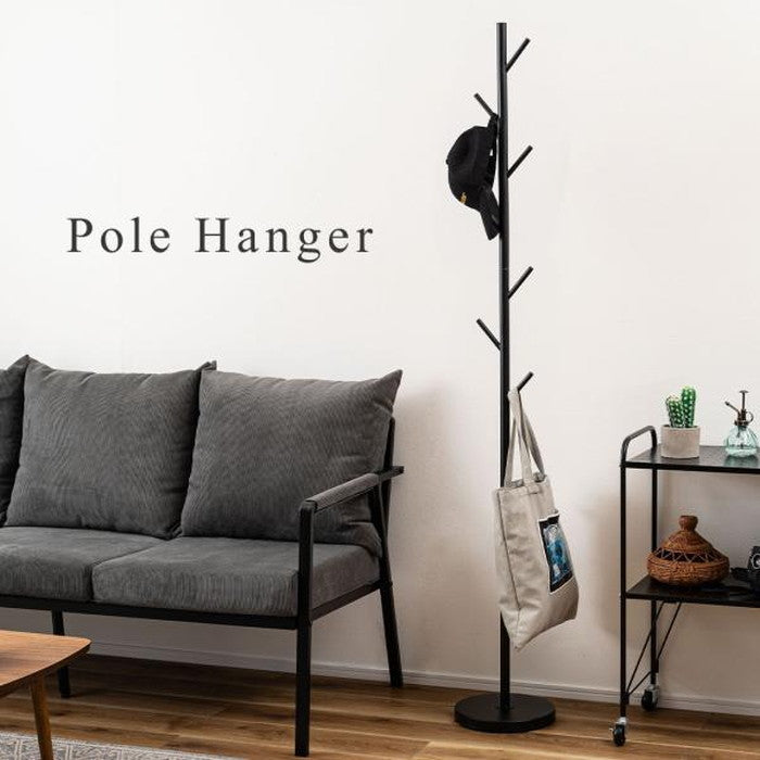 ハンガー ブラック グレー ホワイト W26×D26×H175  azu-lfs-54の画像