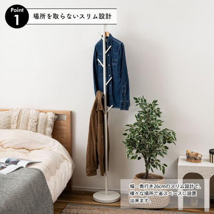 ハンガー ブラック グレー ホワイト W26×D26×H175  azu-lfs-54の画像