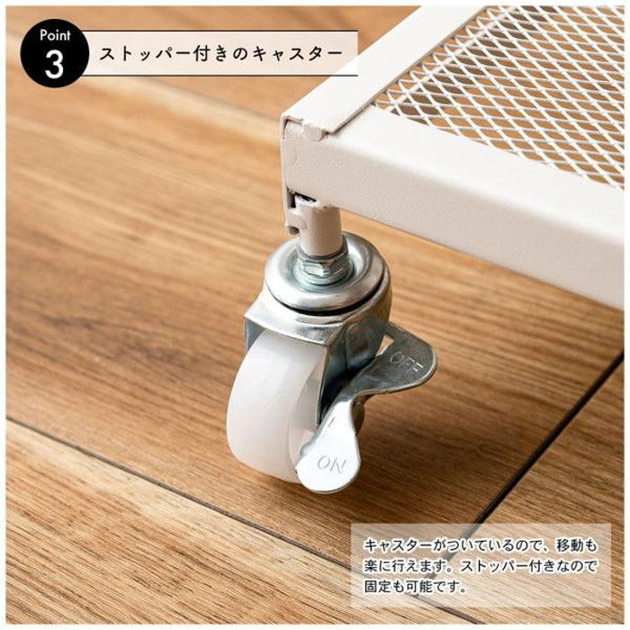 フォールディングラック ブラック ホワイト W45×D34×H53/66  折りたたみ 折り畳み azu-lfs-56の画像