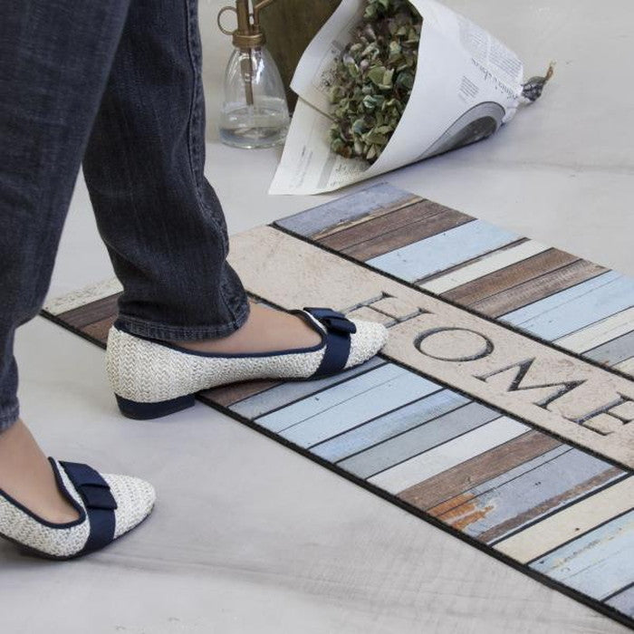 ドアマット 約W76×D46 厚み:7mm 玄関マット ドアマット 水洗い可 モダン 北欧 おしゃれ レトロ ヴィンテージ アンティーク ずれにくい ゴム 滑りにくい 薄い 薄型 室内 敷物 azu-lfs-753の画像