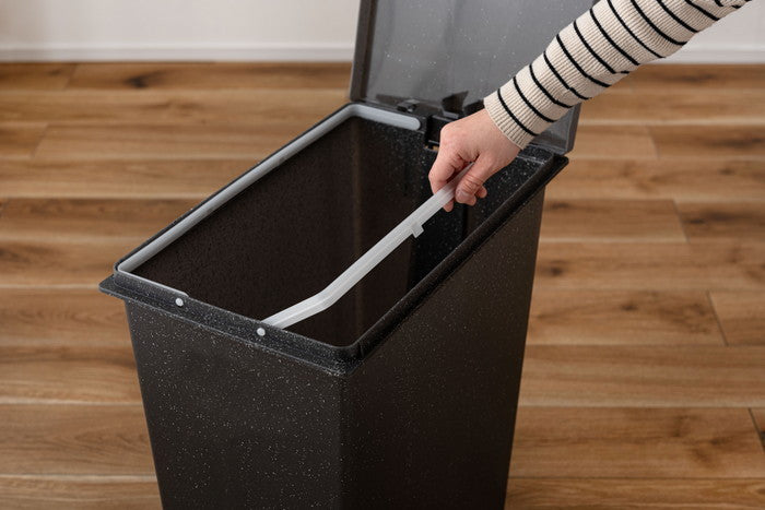 トラッシュカン 45L ブラック グレー W26.5×D45.5×H55.5  azu-lfs-861の画像