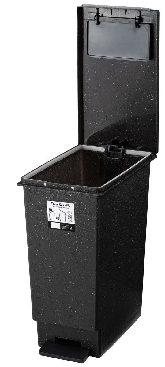 トラッシュカン 45L ブラック グレー W26.5×D45.5×H55.5  azu-lfs-861の画像