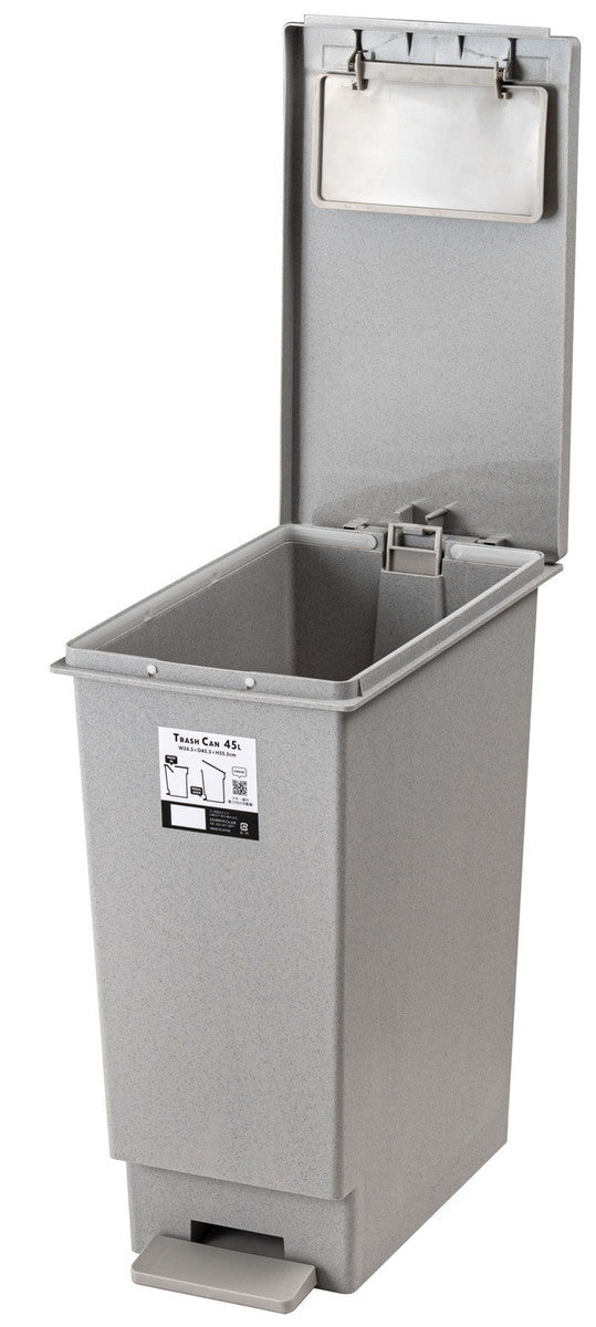 トラッシュカン 45L ブラック グレー W26.5×D45.5×H55.5  azu-lfs-861の画像