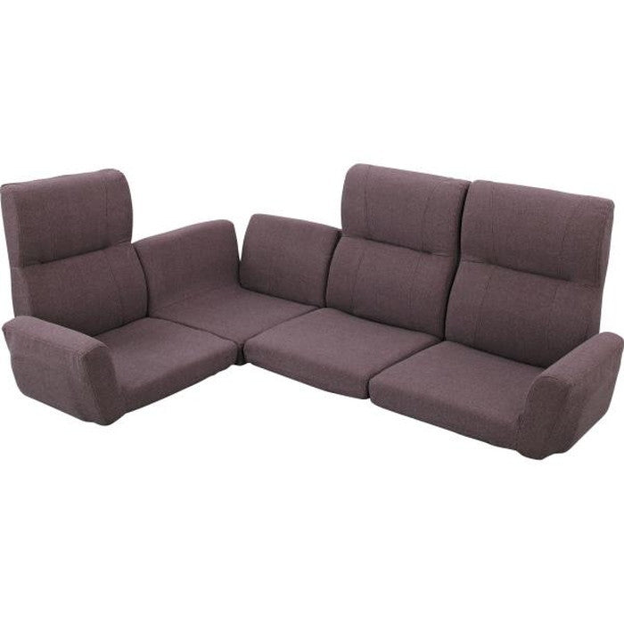 ファンクションソファ ブラウン レッド W180-228×D129-177×H60×SH10  azu-lss-11の画像