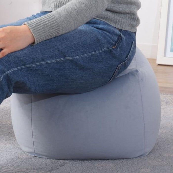 ミニビーズクッション シャンパンピンク W30×D30×H30 ビーズクッション ミニ クッション 座椅子 自立型 ミニテーブル サイドテーブル マイクロビーズ ベロア かわいい ピンク ライトグレー 北欧 シンプル キューブ型 四角 azu-lss-803の画像