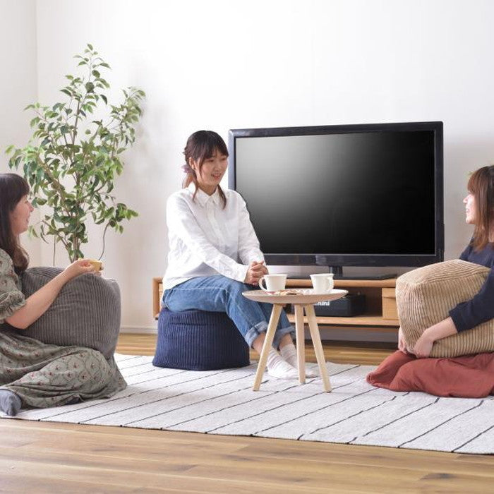 ミニビーズクッション ベージュ グレー ネイビー ホワイト W30×D30×H30 クッション ビーズクッション ミニビーズクッション コーデュロイ キューブ型 四角 カバーロング ダブルファスナー マイクロビーズ 持ち運び 軽い コンパクト シンプル ナチュラル ベージュ グレー ネイビー azu-lss-804の画像