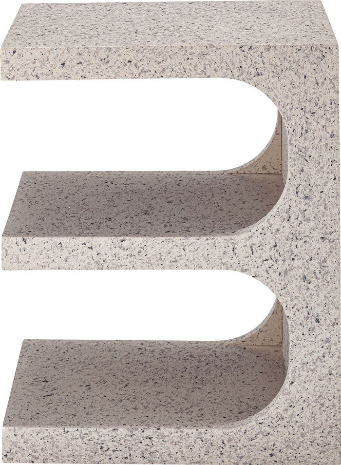 サイドテーブル ライトグレー ホワイト W40×D32×H50  azu-mar-14の画像