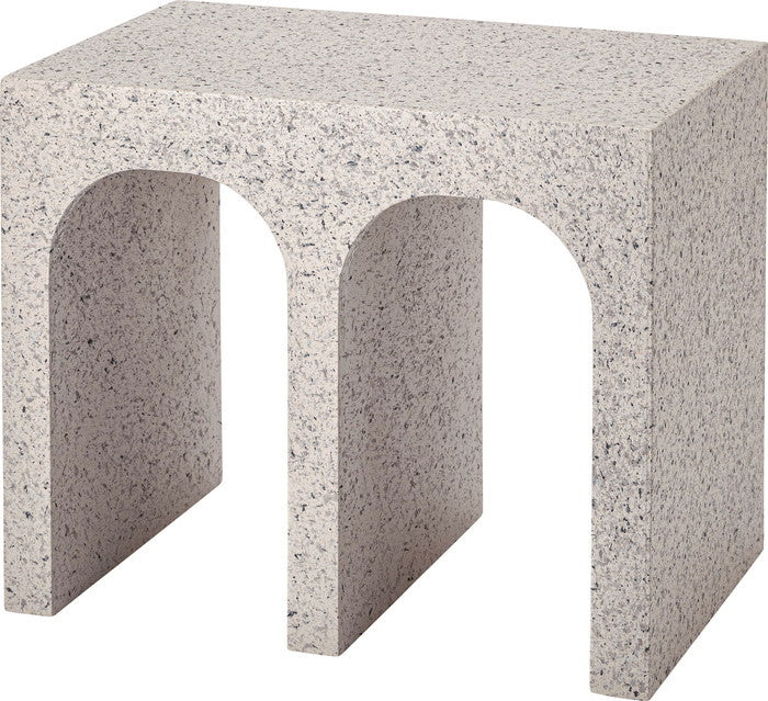 サイドテーブル ライトグレー ホワイト W40×D32×H50  azu-mar-14の画像