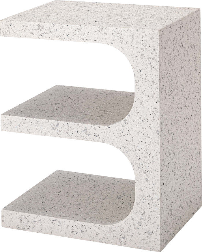 サイドテーブル ライトグレー ホワイト W40×D32×H50  azu-mar-14の画像