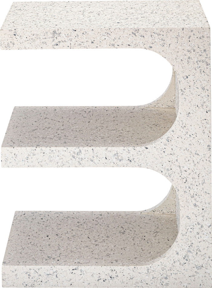 サイドテーブル ライトグレー ホワイト W40×D32×H50  azu-mar-14の画像