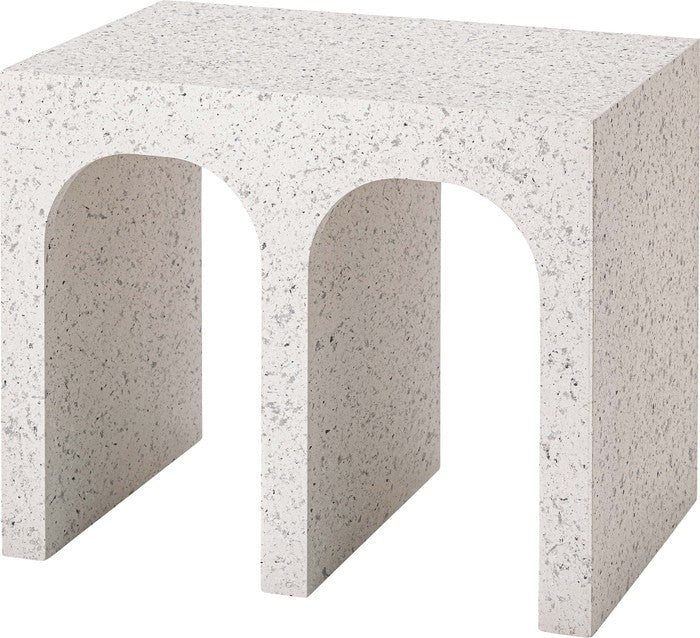 サイドテーブル ライトグレー ホワイト W40×D32×H50  azu-mar-14の画像