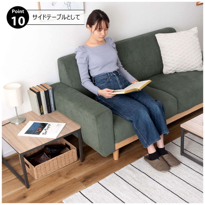 ネストテーブル ダークグレー Sサイズ:W44×D44×H28/Lサイズ:W50×D50×H32.5cm  azu-mip-15の画像