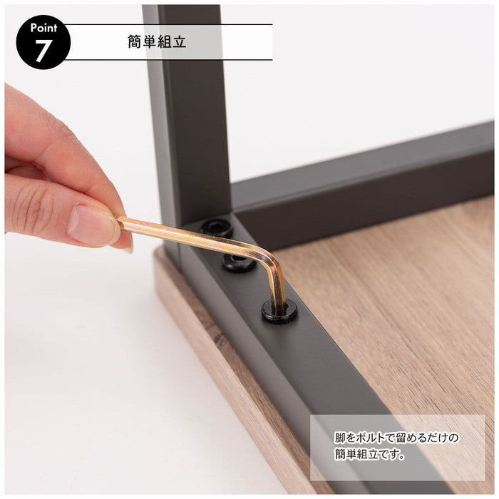 ネストテーブル ダークグレー Sサイズ:W44×D44×H28/Lサイズ:W50×D50×H32.5cm  azu-mip-15の画像