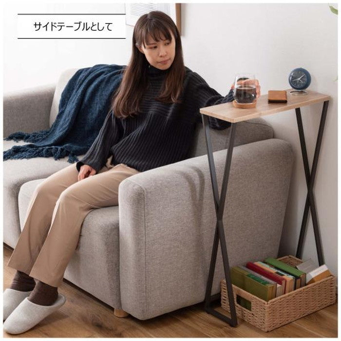 コンソール ダークグレー ホワイト W51×D19×H81  azu-mip-16の画像