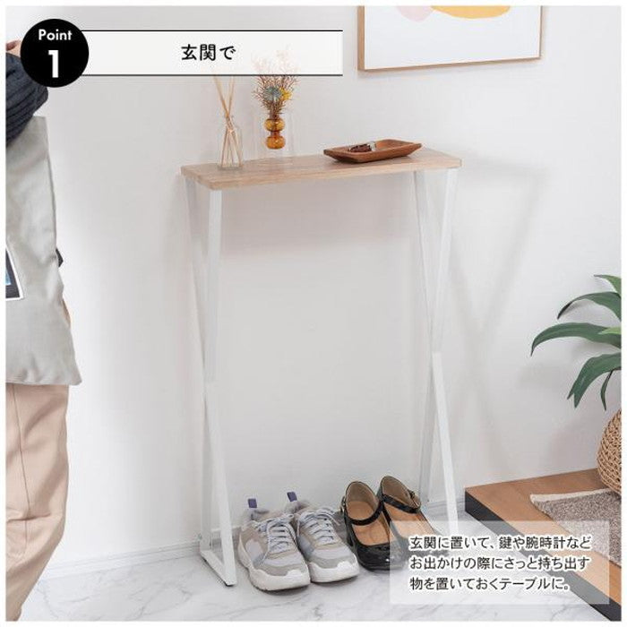 コンソール ダークグレー ホワイト W51×D19×H81  azu-mip-16の画像