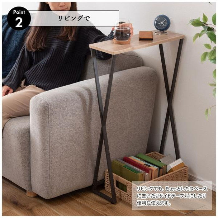 コンソール ダークグレー ホワイト W51×D19×H81  azu-mip-16の画像