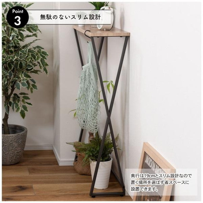 コンソール ダークグレー ホワイト W51×D19×H81  azu-mip-16の画像