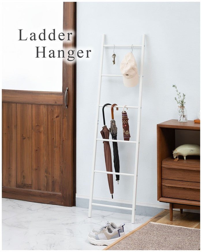 ラダーハンガー ダークグレー ホワイト W40×D2×H150.5  azu-mip-17の画像