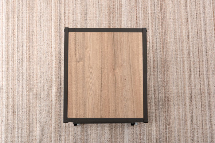 サイドテーブル ダークグレー ホワイト W36.5×D44×H55  azu-mip-18の画像