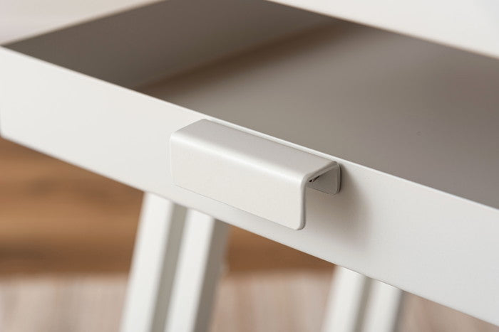 サイドテーブル ダークグレー ホワイト W36.5×D44×H55  azu-mip-18の画像