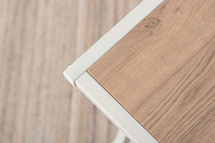 サイドテーブル ダークグレー ホワイト W36.5×D44×H55  azu-mip-18の画像