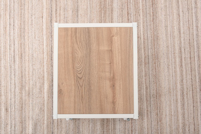 サイドテーブル ダークグレー ホワイト W36.5×D44×H55  azu-mip-18の画像