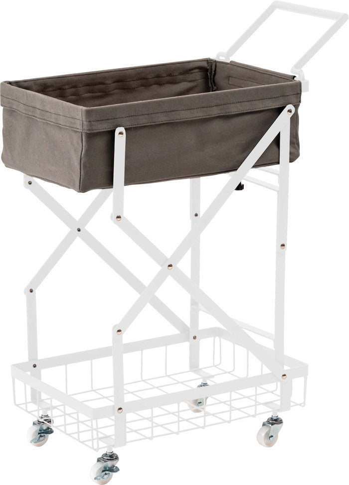 フォールディングワゴン ダークグレー ホワイト W31.5×D56.5×H77  折りたたみ 折り畳み azu-mip-19の画像