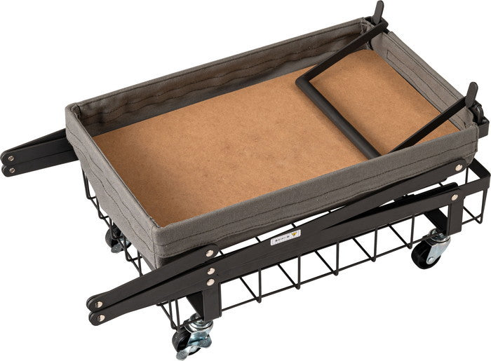 フォールディングワゴン ダークグレー ホワイト W31.5×D56.5×H77  折りたたみ 折り畳み azu-mip-19の画像