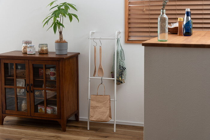  ハンガー ダークグレー グレー ホワイト W30×D15×H100 ハンガー 高さ100cm 壁掛け 洋服掛け 部屋干し ディスプレイ 玄関 スチール 見せる収納 スリム シンプル 軽量 ダークグレー azu-mip-23の画像