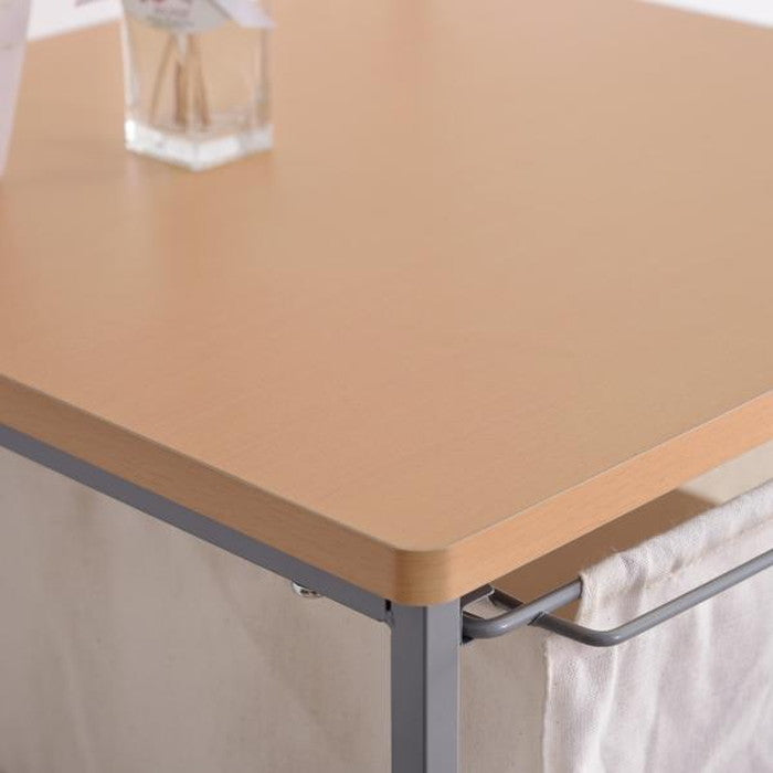 キャンバスチェスト4段 ベージュ W43×D44×H84 キャンバスチェスト4段 キャンバスチェスト チェスト キャンバス生地 グレー ナチュラル リビング 収納 スリム おしゃれ キャスター付き 衣装ケース ウッドトップ 布 ランドセルラック 衣類収納 洋服 キャンバス生地 移動 脱衣所 azu-mip-278の画像