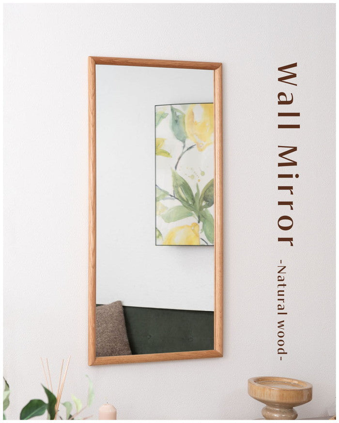 ウォールミラー 壁掛けミラー ナチュラル W80×D40×H3  azu-mtk-310の画像