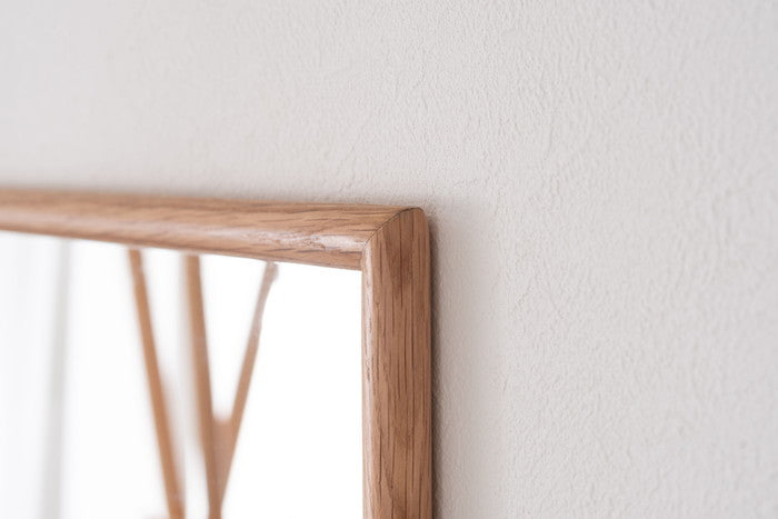 ウォールミラー 壁掛けミラー ナチュラル W80×D40×H3  azu-mtk-310の画像