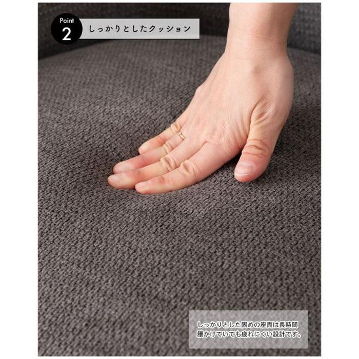 ラウンジソファー グレー ライトグレー W74×D72×H73×SH43  azu-mys-405の画像