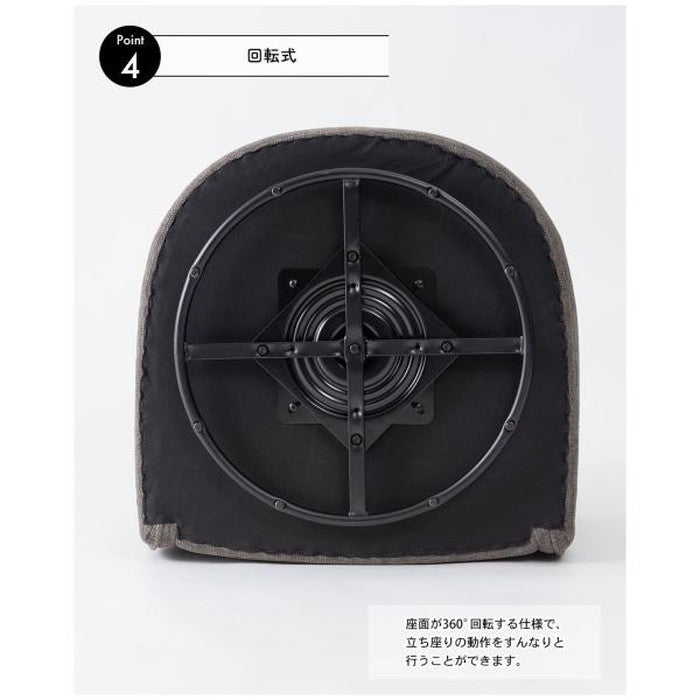 ラウンジソファー グレー ライトグレー W74×D72×H73×SH43  azu-mys-405の画像