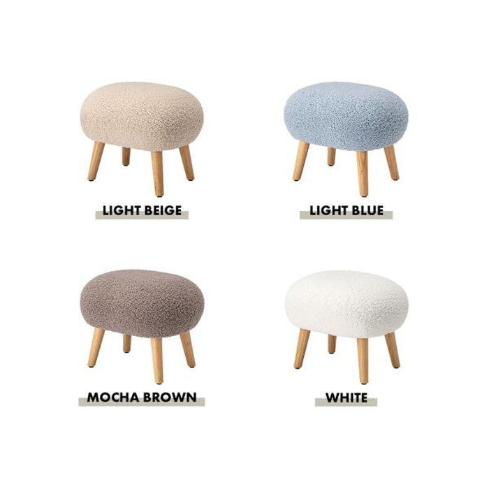 スツール ベージュ ライトブルー モカブラウン ホワイト W50×D41×H38  azu-mys-602の画像