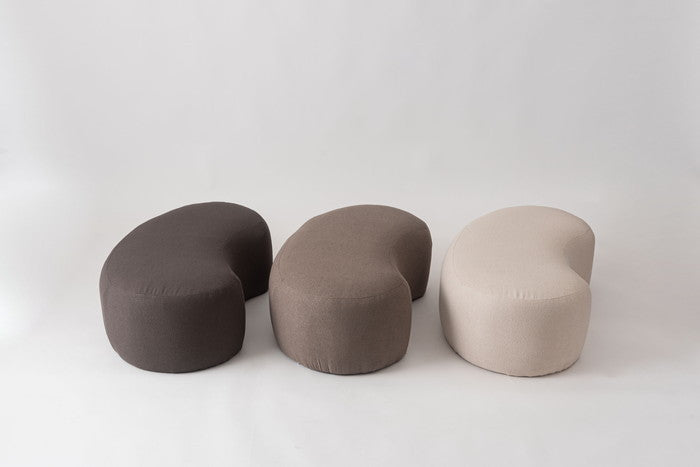 スツール ベージュ チャコールグレー グレージュ W100×D60×H33  azu-mys-606の画像