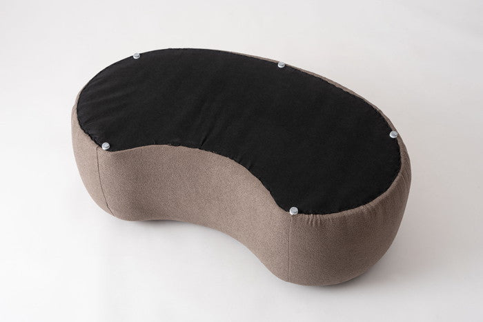 スツール ベージュ チャコールグレー グレージュ W100×D60×H33  azu-mys-606の画像