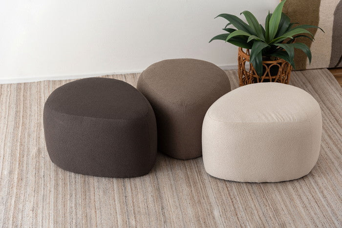 スツール ベージュ チャコールグレー グレージュ W60×D50×H33  azu-mys-607の画像