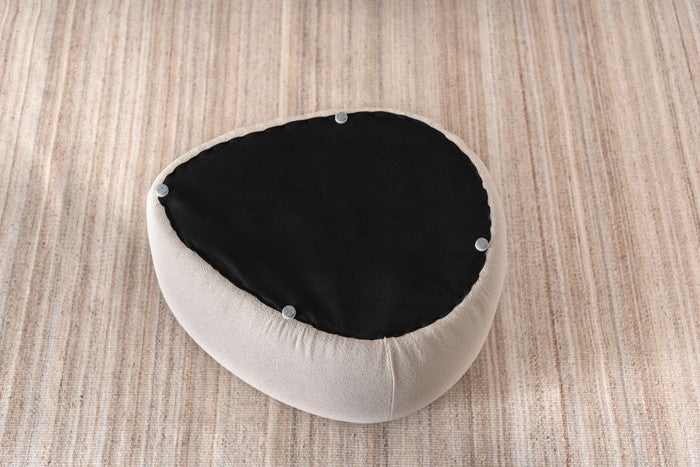 スツール ベージュ チャコールグレー グレージュ W60×D50×H33  azu-mys-607の画像