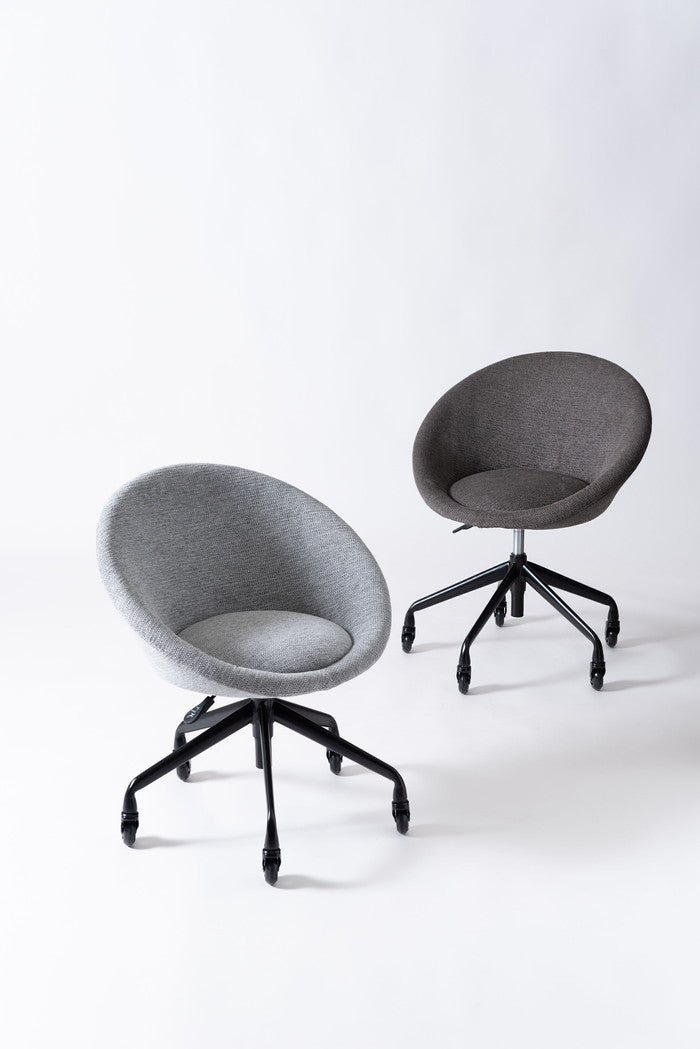 デスクチェア グレーブラウン ライトグレー W62×D63×H71~77×SH44~50  azu-mys-701の画像