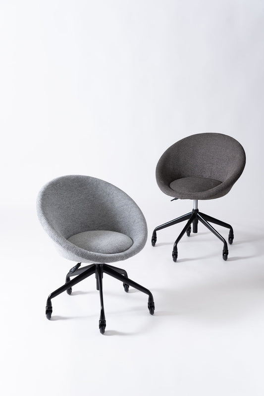 デスクチェア グレーブラウン ライトグレー W62×D63×H71~77×SH44~50  azu-mys-701の画像