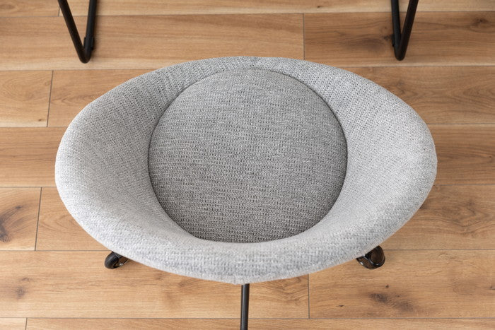 デスクチェア グレーブラウン ライトグレー W62×D63×H71~77×SH44~50  azu-mys-701の画像