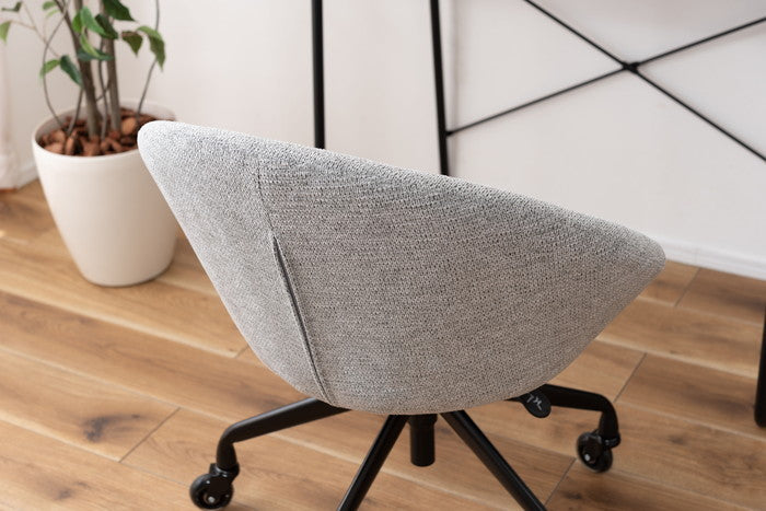 デスクチェア グレーブラウン ライトグレー W62×D63×H71~77×SH44~50  azu-mys-701の画像